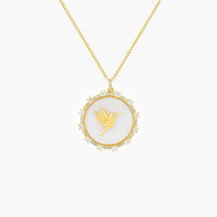 EF Collection Floating Hummingbird Pendant and Necklace
