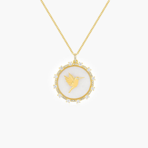 EF Collection Floating Hummingbird Pendant and Necklace