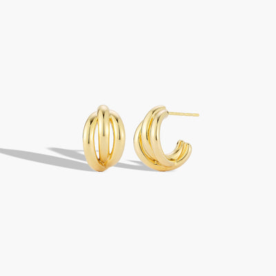 EF Collection Gold Knot Huggie Earrings - EF Collection product