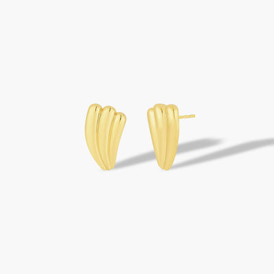 EF Collection Jumbo Gold Fan Stud Earrings - EF Collection product