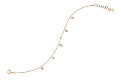 EF Collection Diamond Teardrop Station Anklet