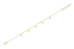 EF Collection Diamond Teardrop Station Anklet