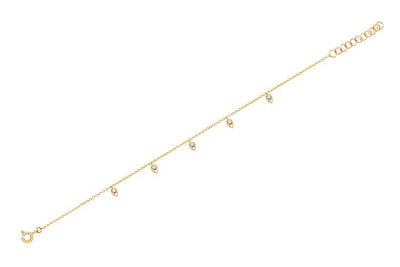 EF Collection Diamond Teardrop Station Anklet - EF Collection product