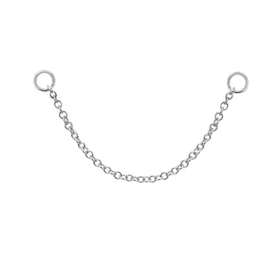 EF Collection Chain Earring Charm in White Gold - EF Collection product