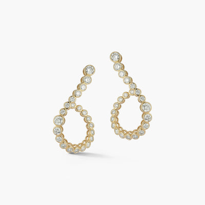 Ondyn Halo Hoop Earrings in 18K Yellow Gold - Ondyn product