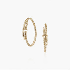 John Hardy Spear Hoop Earrings in 14K Yellow Gold