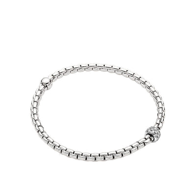 Fope Eka Tiny Flex It White Gold & Diamond Rondel Bracelet - Fope product
