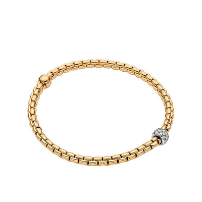 Fope Eka Tiny Flex It Yellow Gold & Diamond Rondel Bracelet - Fope product