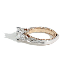 Verragio Couture Three Stone Twist Two Tone Engagement Ring