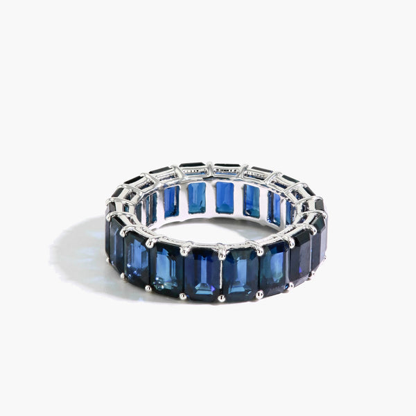 Blue Sapphire Fancy Shape Eternity Band