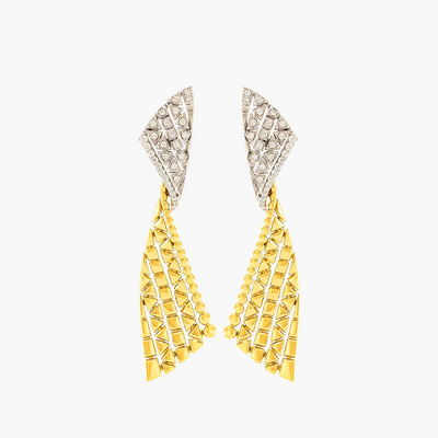 Etho Maria 18K Two-Tone Diamond Dangle Earrings - Etho Maria product