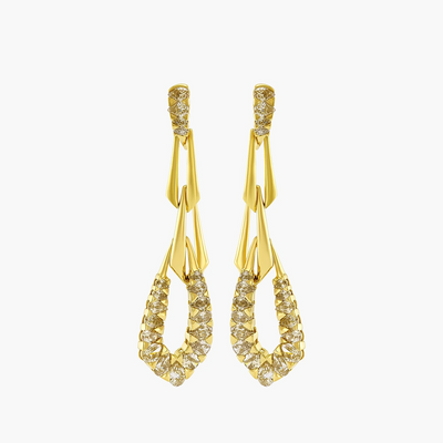 Etho Maria 18K Yellow Gold Diamond Dangle Earrings - Etho Maria product