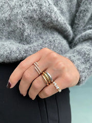 EF Collection Gold Dome Ring
