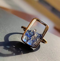 Moritz Glik Ten Fourteen Sapphire and Diamond Ring