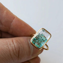 Moritz Glik Ten Fourteen Emerald Ring