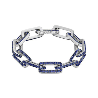 Piranesi Blue Sapphire White Gold Link Bracelet - Piranesi product