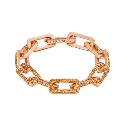 Piranesi Orange Sapphire Yellow Gold Link Bracelet - Piranesi product