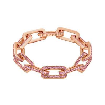 Piranesi Pink Sapphire Rose Gold Link Bracelet - Piranesi product