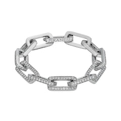Piranesi Diamond and White Gold Link Bracelet