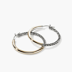 John Hardy Essentials Two-Tone Hoop Earrings - 30mm