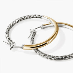 John Hardy Essentials Two-Tone Hoop Earrings - 30mm