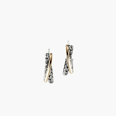 John Hardy Essentials Two-Tone Crossover Earrings - 20.5mm - John Hardy product
