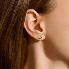 John Hardy Essential Two-Tone Heart Stud Earrings