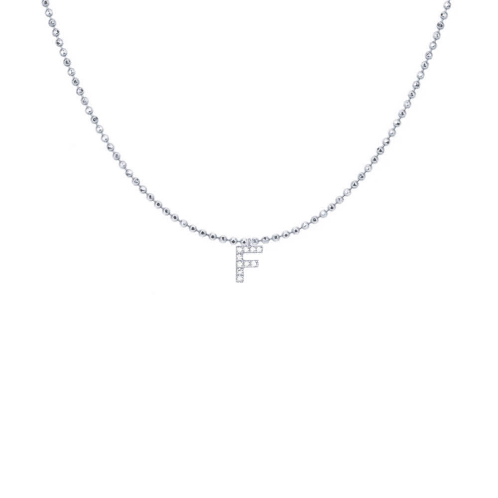EF Collection Diamond Initial Charm in Yellow gold