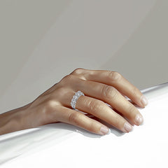Private Label Oval Diamond Halfway Band