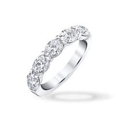Private Label Diamond Horizontal 5 Oval Diamond Ring