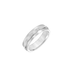 Faceted Center Men's Wedding Band