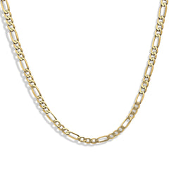 Flat Gold Figaro Chain - 20 Inch