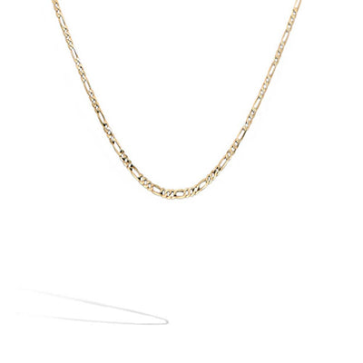 Lightweight Gold Figaro Women's Chain Necklace - 16 Inch - Private Label product