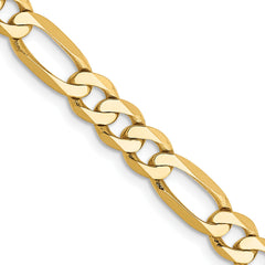 Flat Gold Figaro Chain - 20 Inch