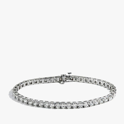 6 Carat Diamond Tennis Bracelet in 14k White Gold - Private Label product