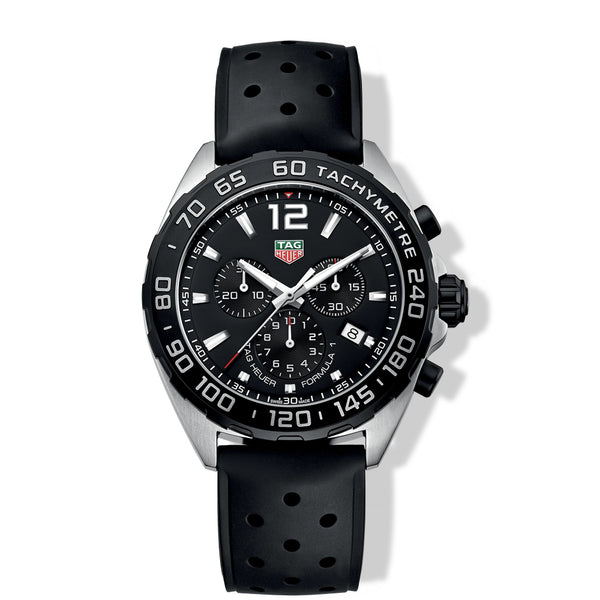 TAG Heuer Formula 1 Black Dial 43mm Chronograph Watch – J.R.DUNN