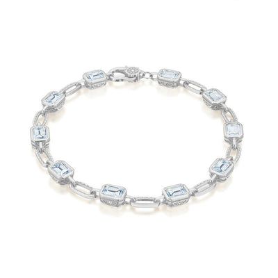 Tacori Allure Blue Topaz Emerald Cut Link Bracelet - Tacori product