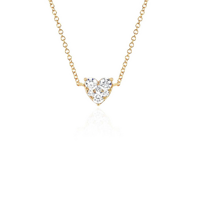 EF Collection Diamond Heart Choker Necklace - EF Collection product
