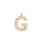 EF Collection Diamond Initial Charm in Yellow gold