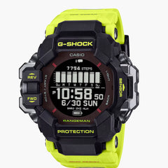 G-Shock Rangeman outdoor watch with black dial and yellow trim, front view