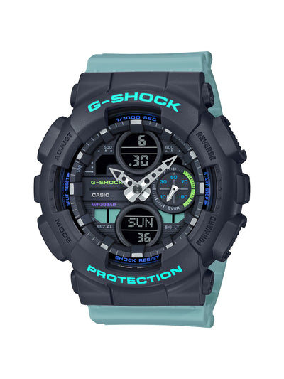 G-Shock S-Series Black and Blue Chronograph Watch – 45.9mm - G-Shock product