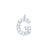 EF Collection Diamond Initial Charm in White gold