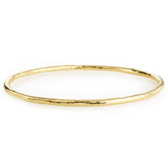 Ippolita Classico Hammered Thin Bangle in Yellow Gold