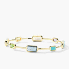 Ippolita Rock Candy Summer Rainbow Gelato Bangle in 18K Yellow Gold