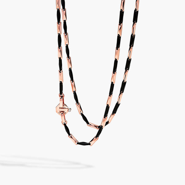 Barakà Cyborg Ceramic Rose Gold 24" Chain Necklace