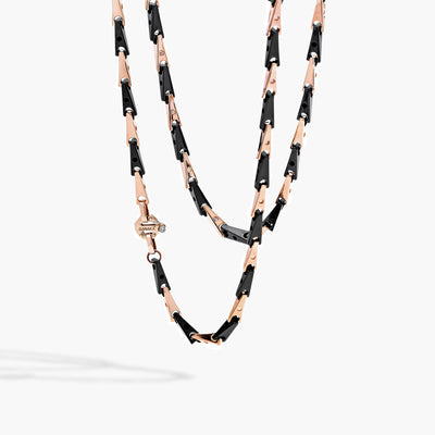 Barakà Cyborg Ceramic  Alternating Rose Gold Diamond Necklace - Baraka product