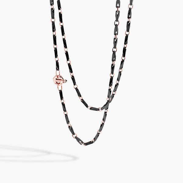 Barakà Cyborg Ceramic Rose Gold Diamond Necklace