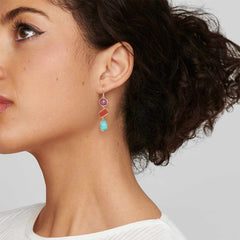 Ippolita Rock Candy 3-Stone Summer Rainbow Drop Earrings in 18K Yellow Gold