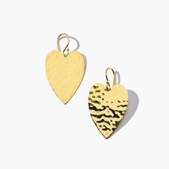 Ippolita Classico Crinkle Large Heart Shape Drop Earrings