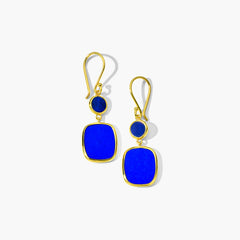 Ippolita Rock Candy Lapis Small Dot and Square Drop Earrings